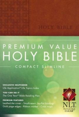 NLT Bible Compact Slimline Brown Leatherlike