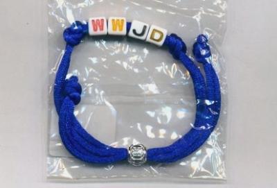 Bracelet WWJD des bleu