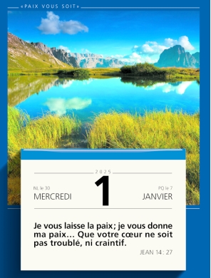 Calendrier paix vous soit