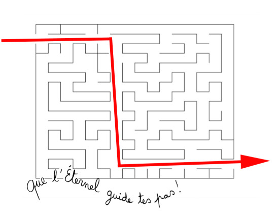 Carte postale labyrinthe