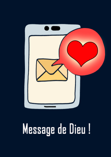 Carte postale Le SMS