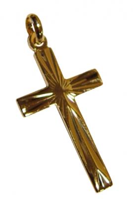 Croix plaqué or ciselée