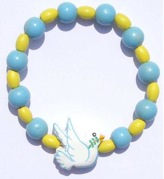 Bracelet colombe bleu