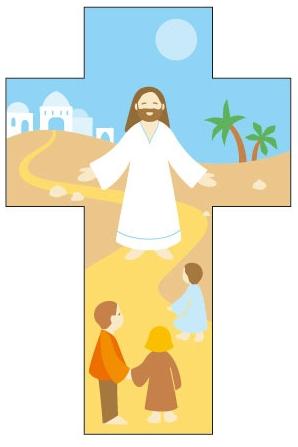 Croix Jésus et les enfants