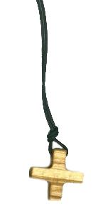 Pendentif croix carré bois 2.2 cm