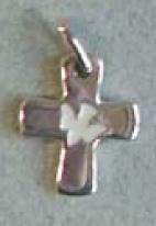 Croix plaqué or + Colombe blanche