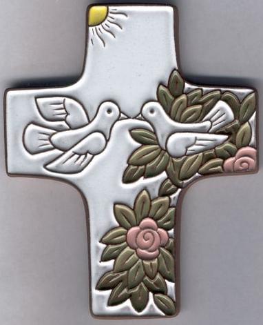 Croix en céramique 8 x 12 cm