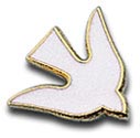 Pins broche colombe blanche