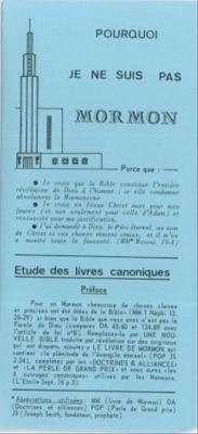 Pourquoi ne suis-je pas mormon ?