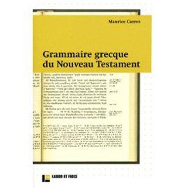 GRAMMAIRE GRECQUE DU NOUVEAU TESTAMENT