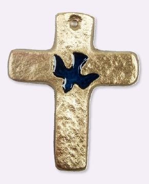 Croix émaillé bronze