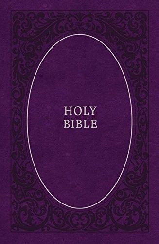 Kjv holy bible, Leathersoft purple & silver