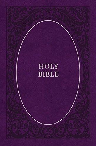 Kjv holy bible, Leathersoft purple & silver