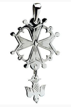 Croix huguenote en argent