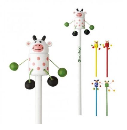 Crayons à papier rigolos avec animaux