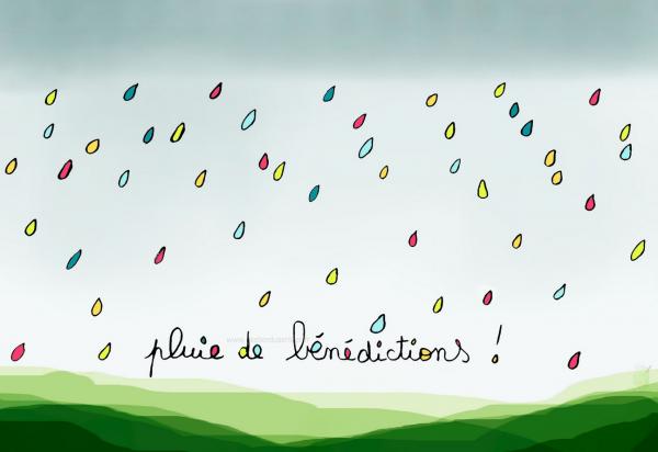 Carte postale Pluie de bénédictions !