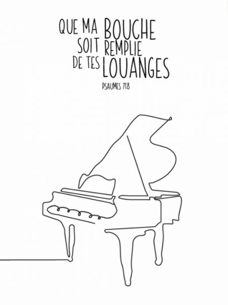 Affiche A4 Piano