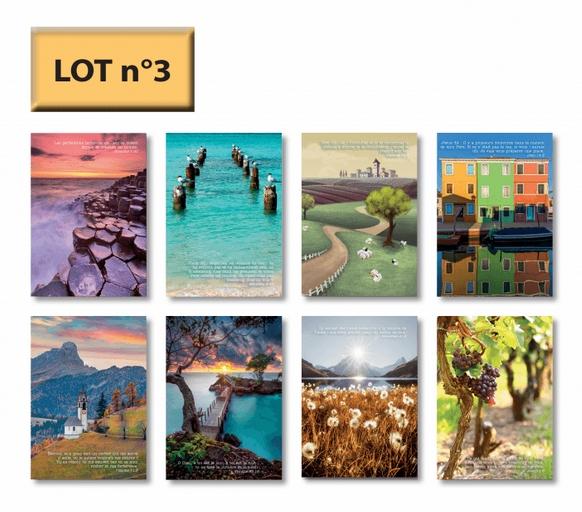 Lot n°3 de 8 cartes postales