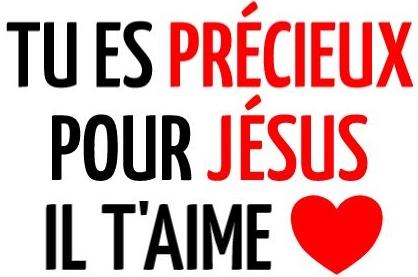 Sticker Tu es précieux pour Jesus