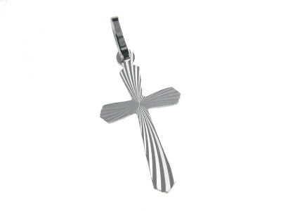 Pendentif  Croix rayons  - argent 925%-0.7x2.8 mm.