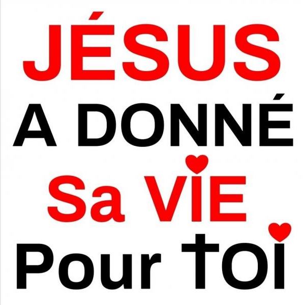 Sticker Jésus a donné sa vie pour toi  7.5cm