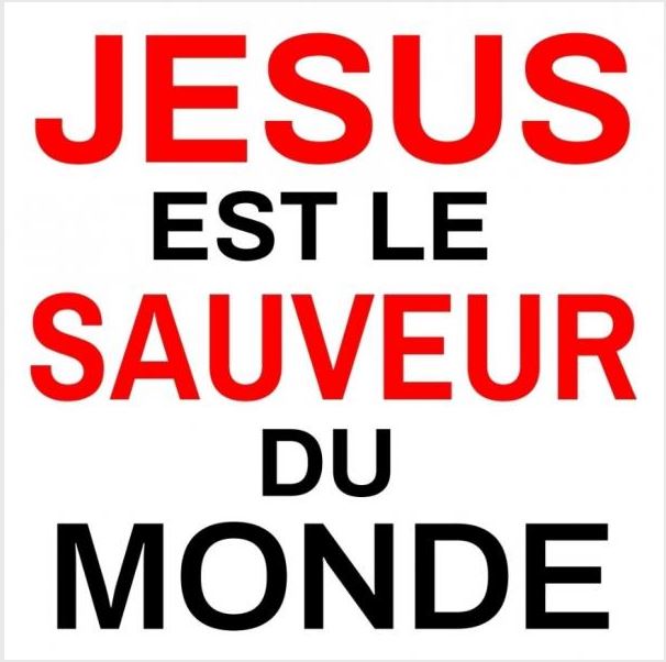 Sticker Jésus est le Sauveur du monde 7.5cm