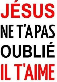 Sticker Jésus ne t'a pas oublié il t'aime 7.5 x 10 xm