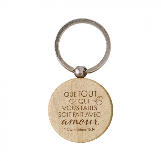 Porte-clés Que tout ce que vous faites soit fait avec amour 1 Cor 16.14