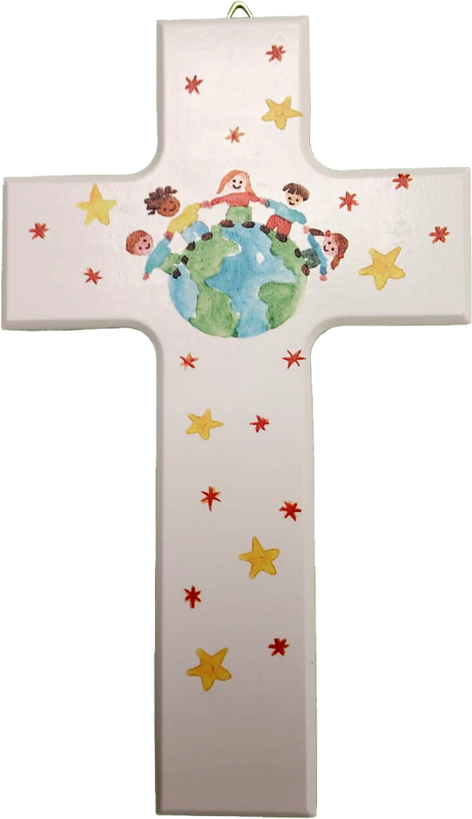 Croix en bois enfant-monde