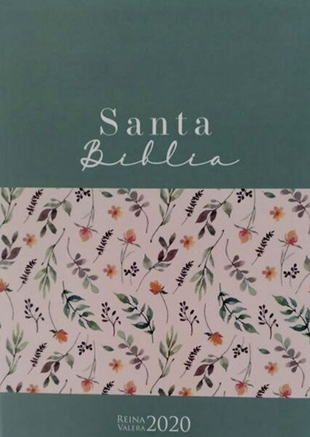 Bible rv2020 verte, fleurs