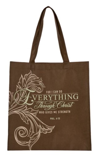 Tote bag polypropylène Everyting through Christ