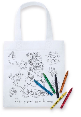 Sac à colorier avec crayons de cire