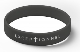 Bracelet silicone Exceptionnel noir