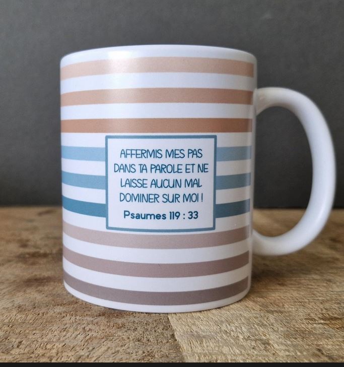 Mug rayé Psaume 119.33