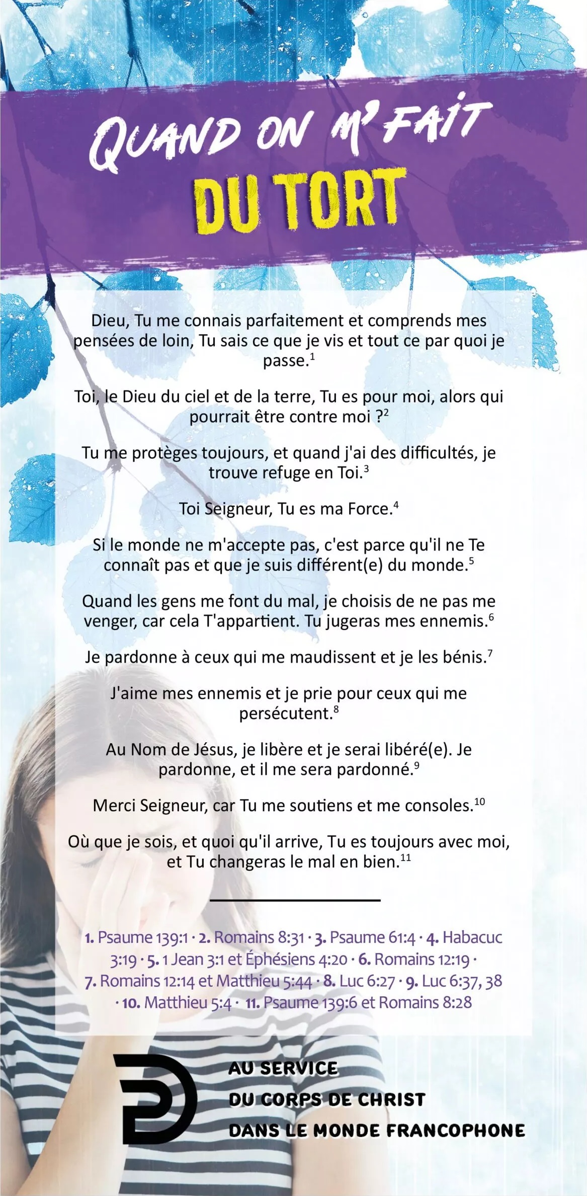 Carte de proclamation pour adolescents "Quand on m'fait du tort"