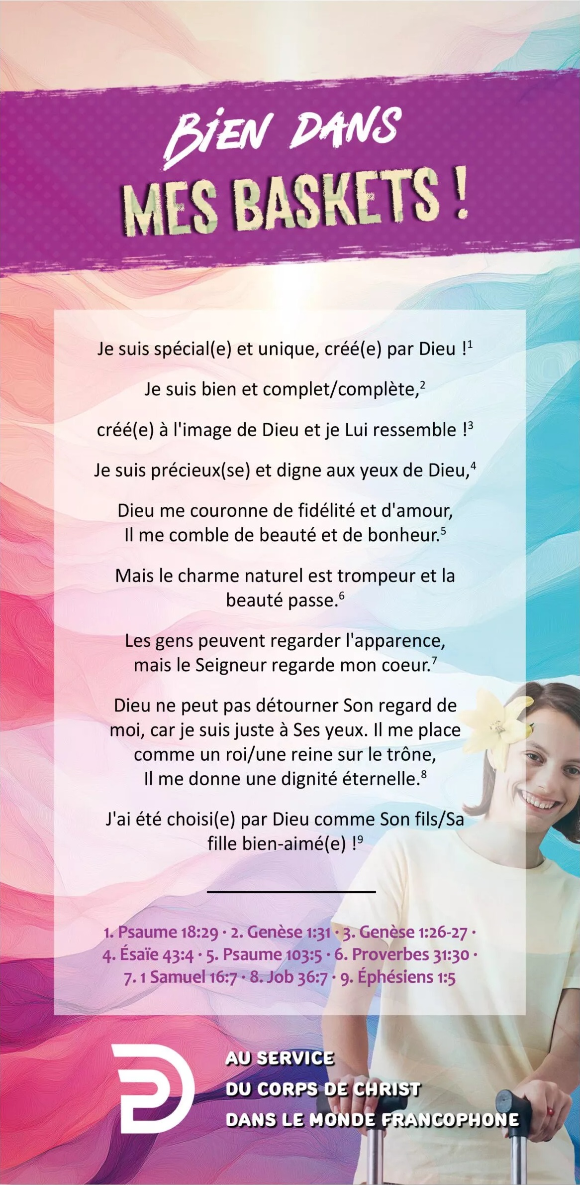 Carte de proclamation pour adolescents "Bien dans mes baskets !"