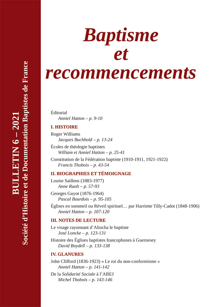 Baptisme et recommencements