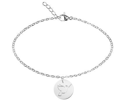 Bracelet argenté colombe