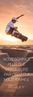 Marque-pages skateur faisant une figure