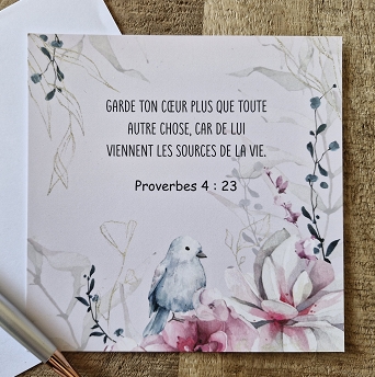 Carte postale Proverbes 4.23
