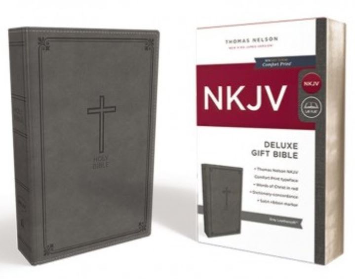 NKJV Delux Gift Bible, Gray