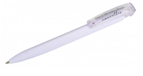 Stylo à bille violet mot d'ordre 2026