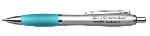 Stylo mot d'ordre 2026 turquoise