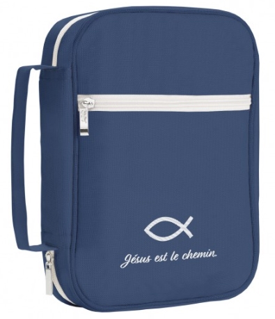 Pochette Bible bleue "Jésus est le chemin" Jn 14.6