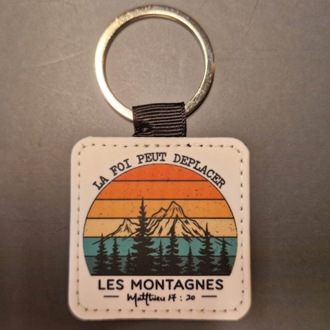 Porte-cles blanc montagne