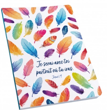 Carnet plumes "Je serai avec toi partout où tu iras » Jos 1.9