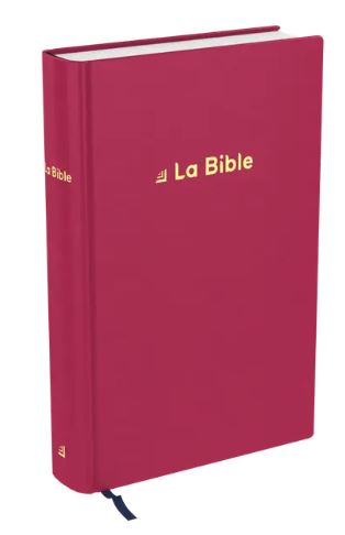 Bible Darby revisée format compact, rigide velours rouge framboise