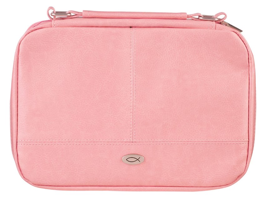 Pochette organiseur simili-cuir rose  Médium