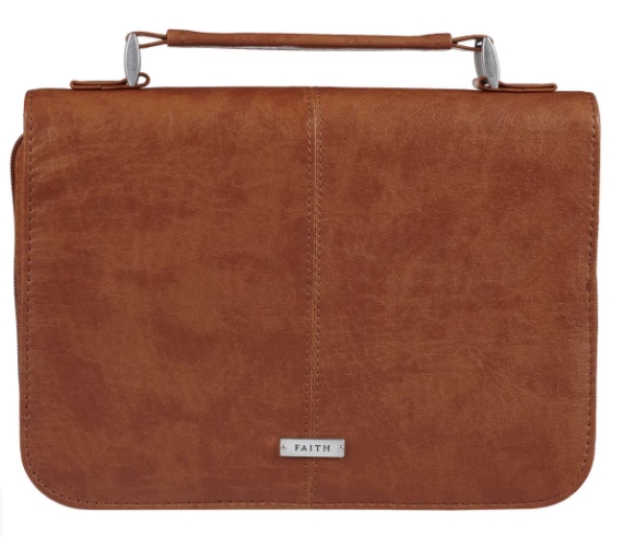 Pochette Bible Medium Faith Brown Simili-cuir